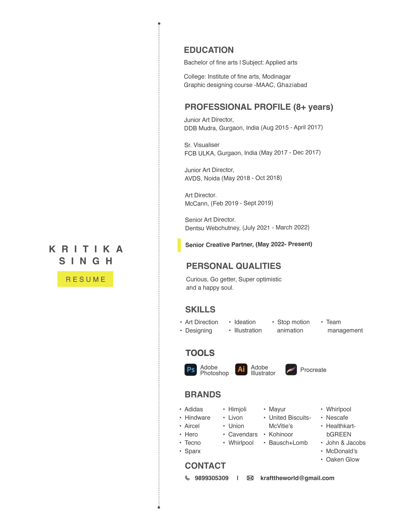 KRITIKA SINGH – RESUME